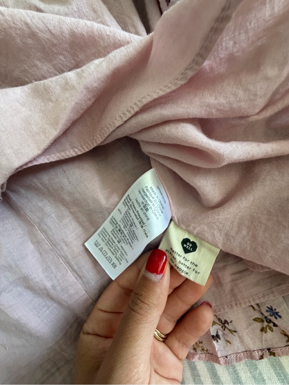 Madewell Pink Floral Puff Sleeve Dress - Picture 8 of 9